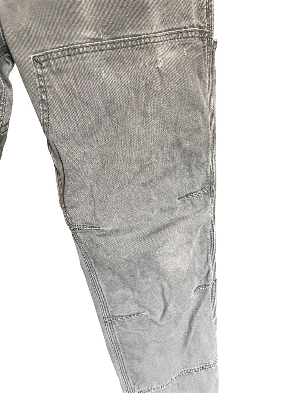 Carhartt Men's Gray Distressed Double Knee Utility Work Relaxed Fit Pants 34x36 - Picture 2 of 7